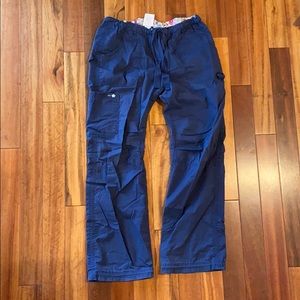 Koi size medium tall navy blue scrub bottoms.